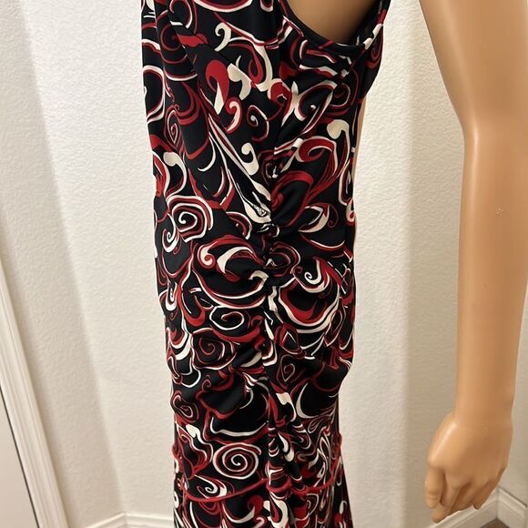 Parallel XL Woman’s Dress Adjustable Straps Side Ruching Mexico Black Red Cream - Picture 4 of 10
